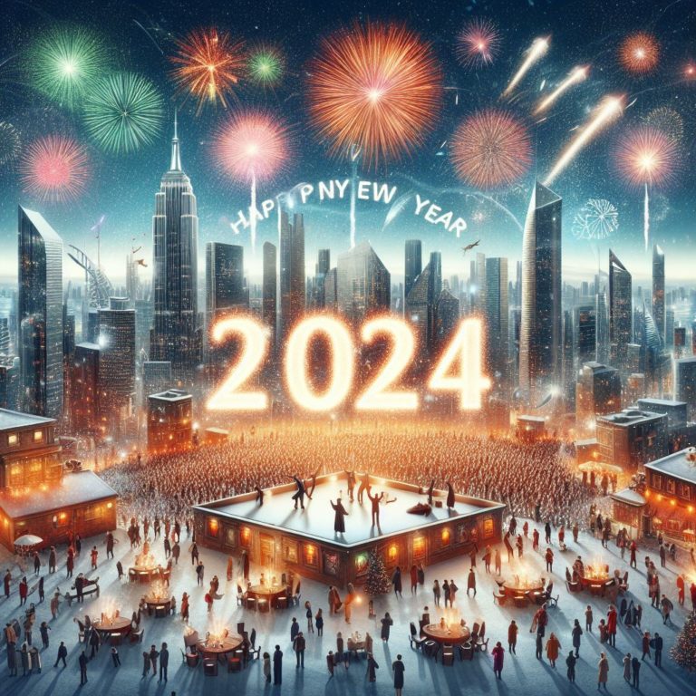 Image décorative fêtant la nouvelle année 2024